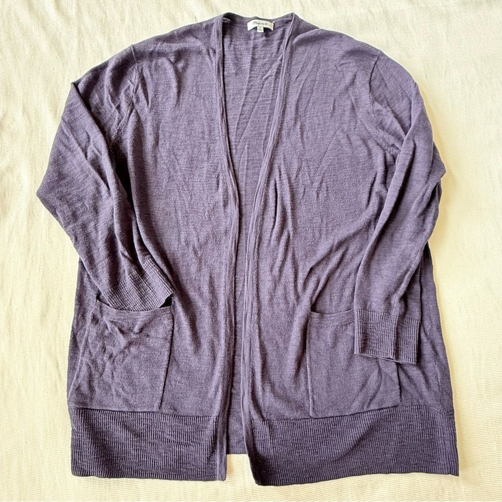 Madewell Womens Sweater Cardigan Longsleeve Purple Casual Stretchy Medium M